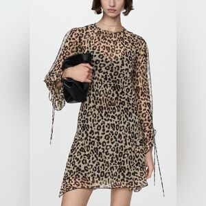Mango Leopard Print Dress